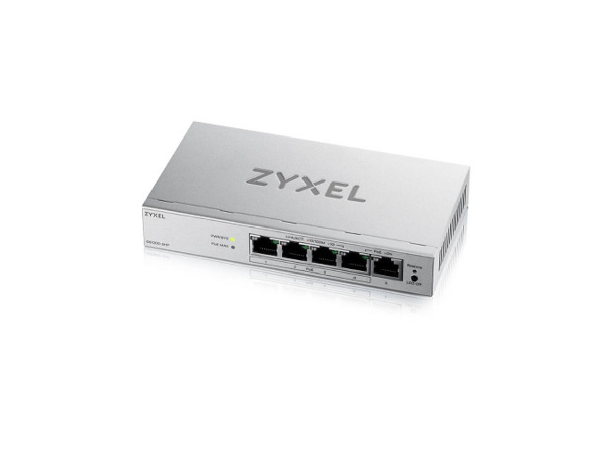 Zyxel GS1200-5HP v3 5埠PoE+ 60W網頁管理交換器 GS1200-5HPV3-TW0101F
