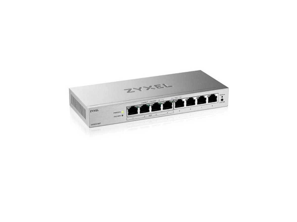 Zyxel GS1200-8HP v3 8埠PoE+ 60W網頁管理交換器 GS1200-8HPV3-TW0101F