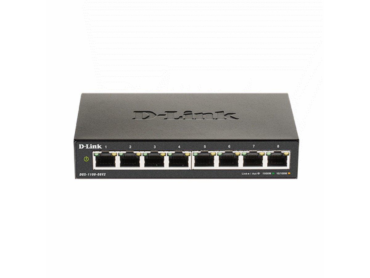 D-Link 8埠Gigabit Easy Smart簡易網管交換器 DGS-1100-08V2