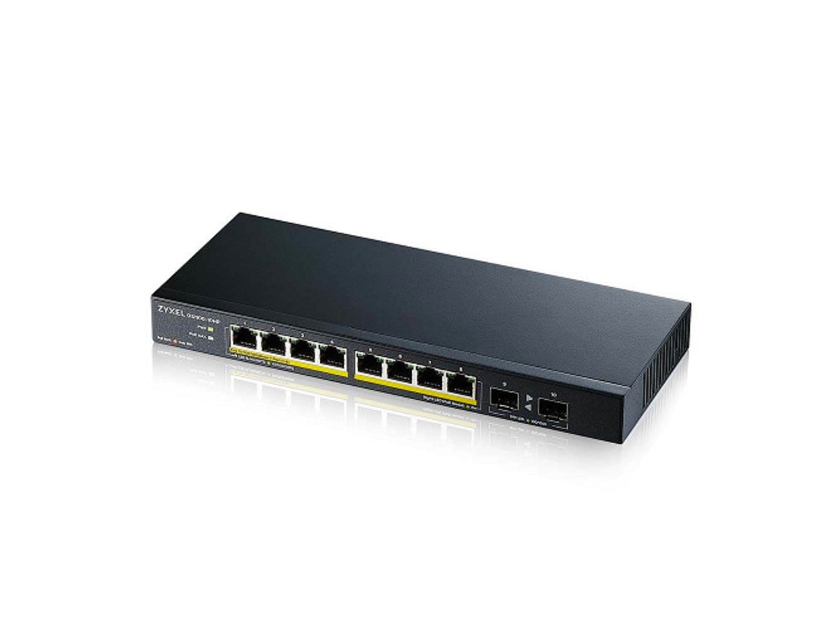 Zyxel GS1100-10HP 8埠Gigabit PoE+2埠SFP無網管交換器 GS1100-10HP-US0102F