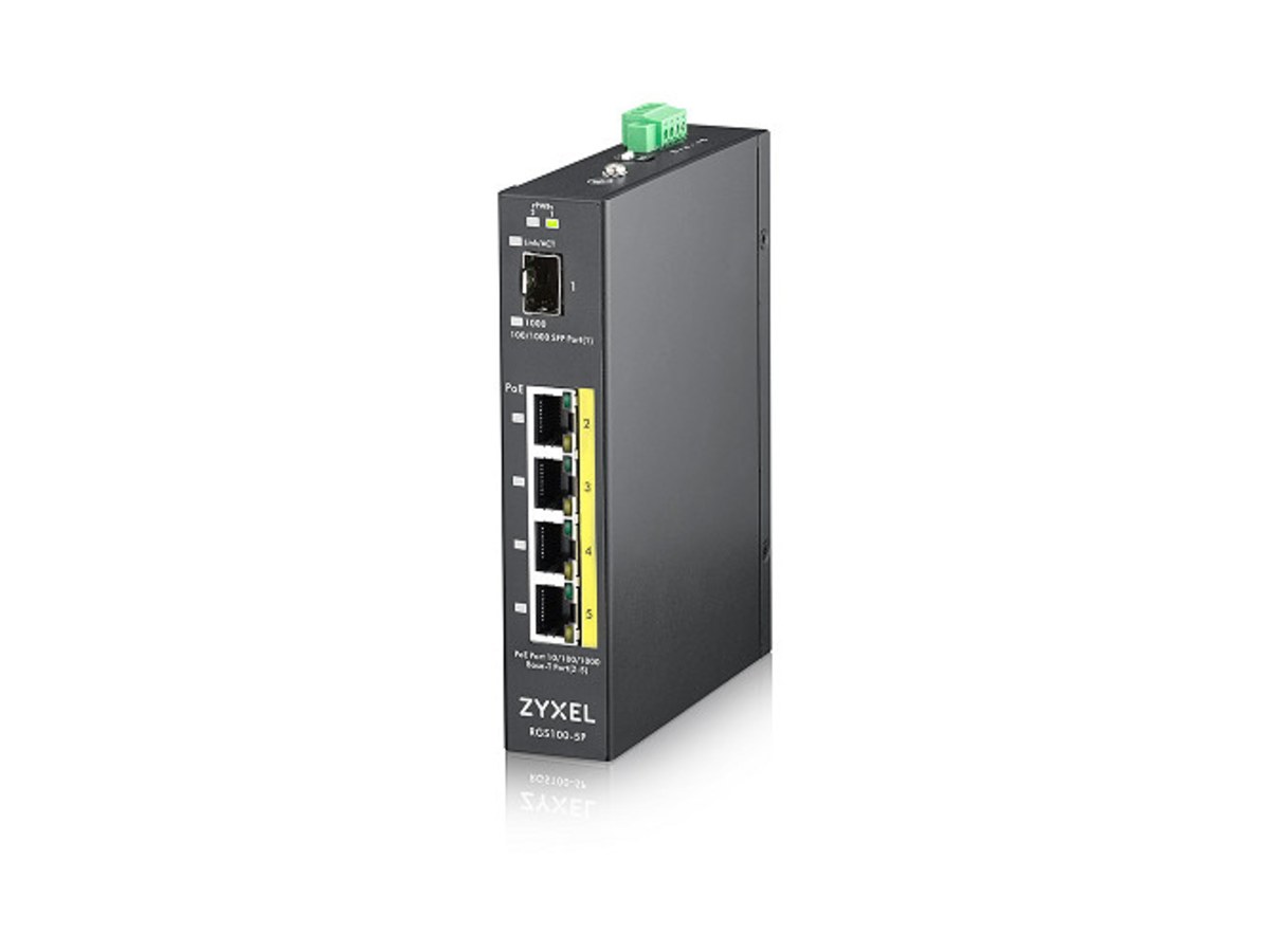 Zyxel RGS100-5P 4埠Gigabit PoE+1埠SFP無網管交換器 RGS100-5P-ZZ0101F