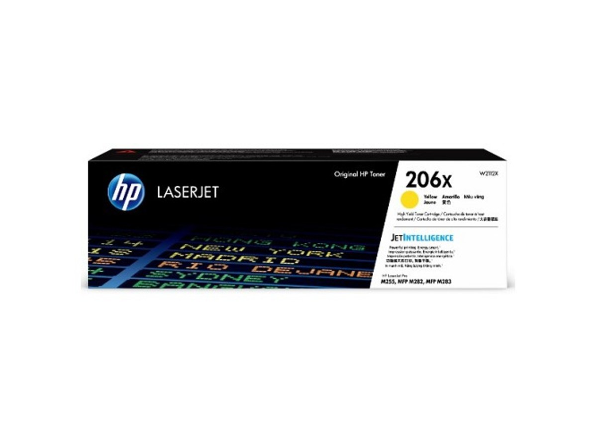 HP 206X LaserJet 高印量黃色碳粉匣 W2112X