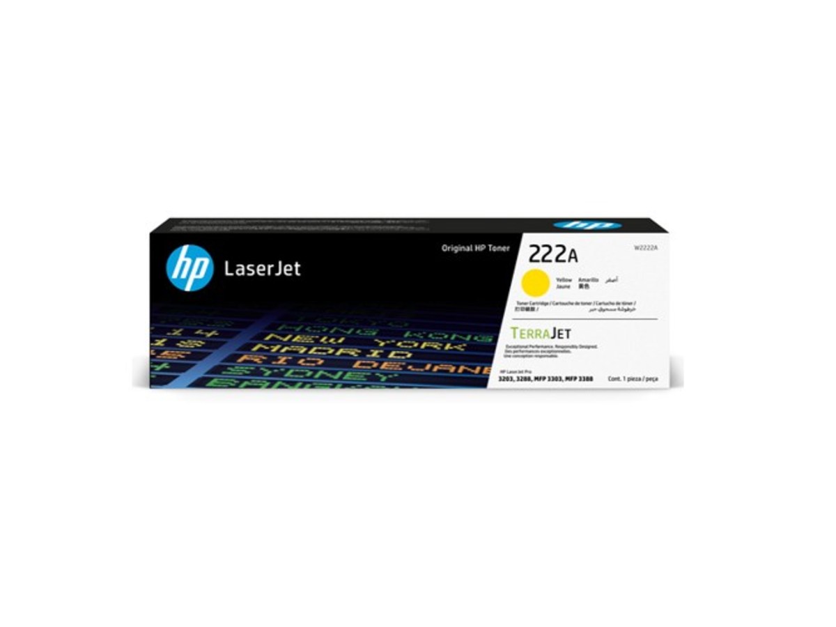 HP 222A LaserJet 黃色碳粉匣 W2222A