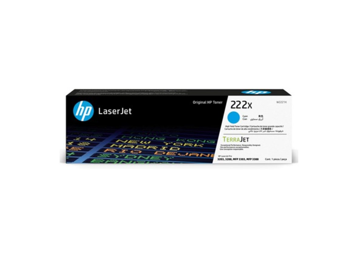 HP 222X LaserJet 高印量青色碳粉匣 W2221X-X