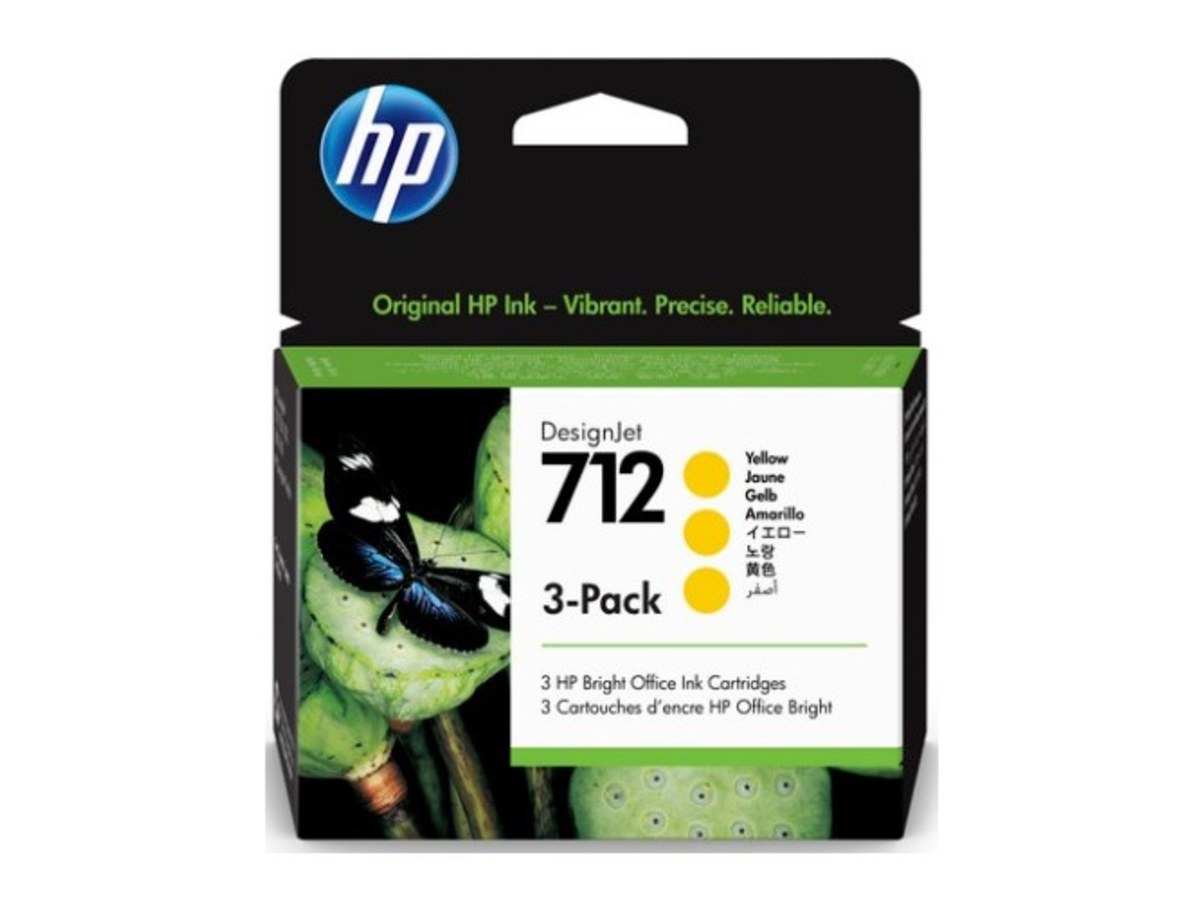 HP 712 29ml 黃色墨水匣 3入裝 3ED79A
