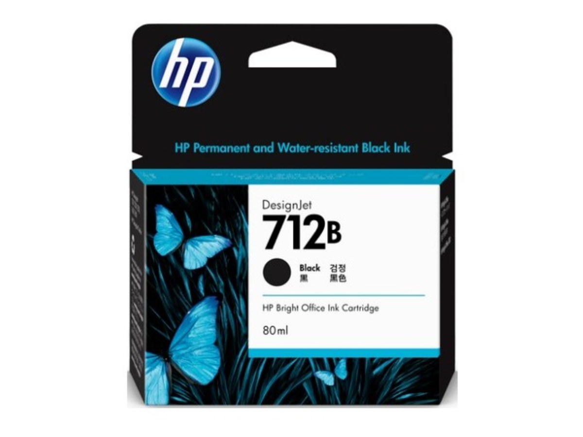 HP 712B 80ml黑色墨水匣 3ED29A