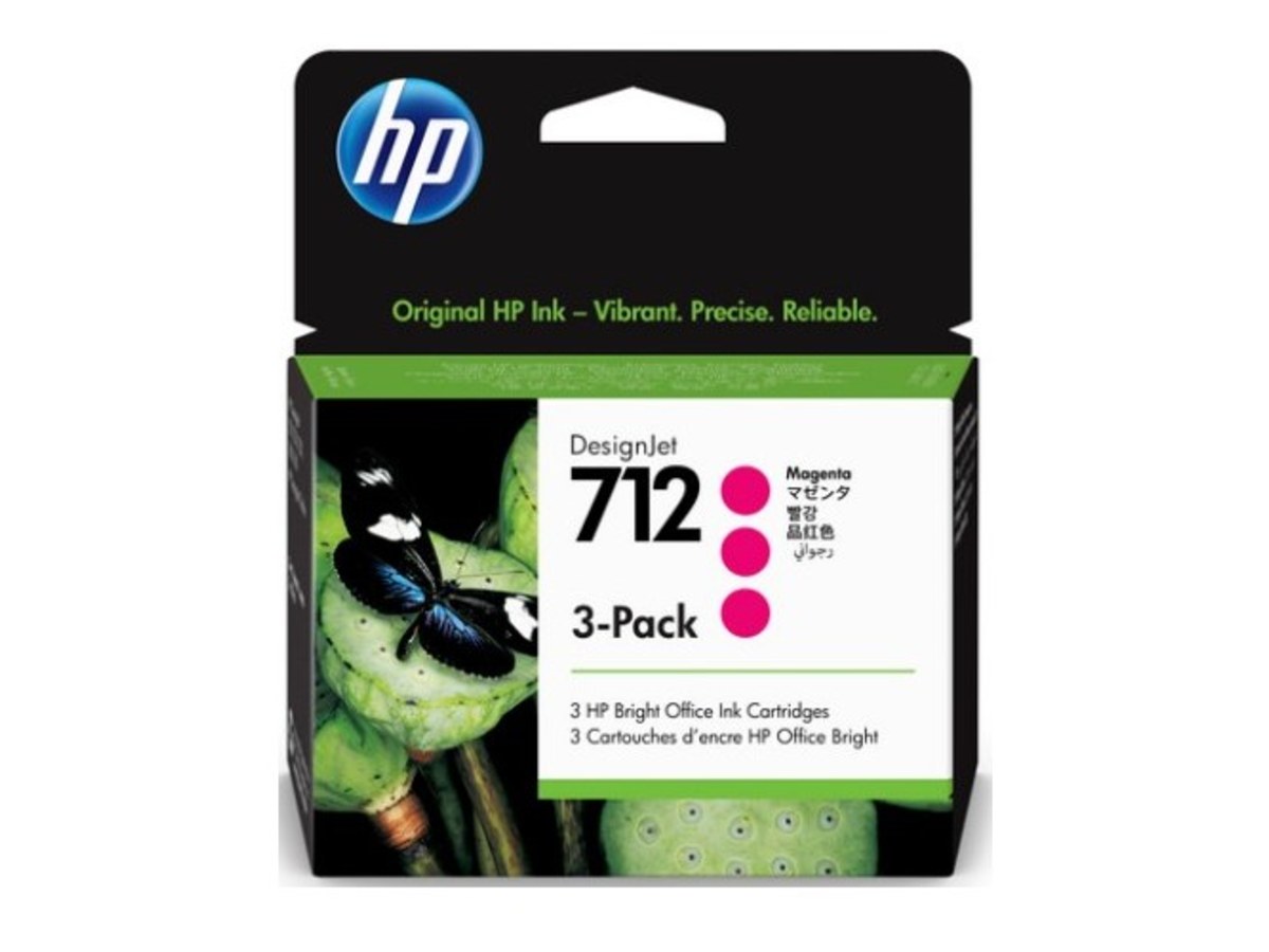 HP 712 29ml 洋紅色墨水匣 3入裝 3ED78A