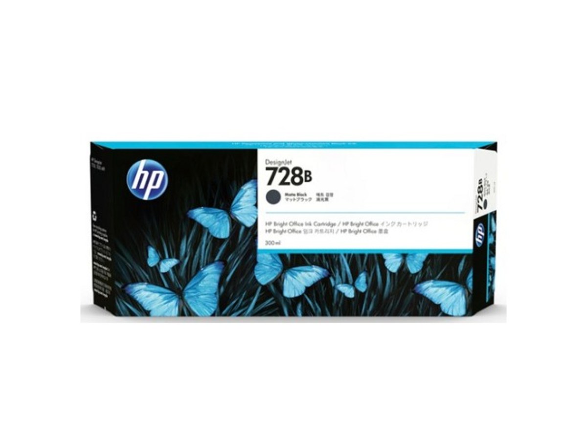 HP 728B 300ml 消光黑色墨水匣 3WX30A
