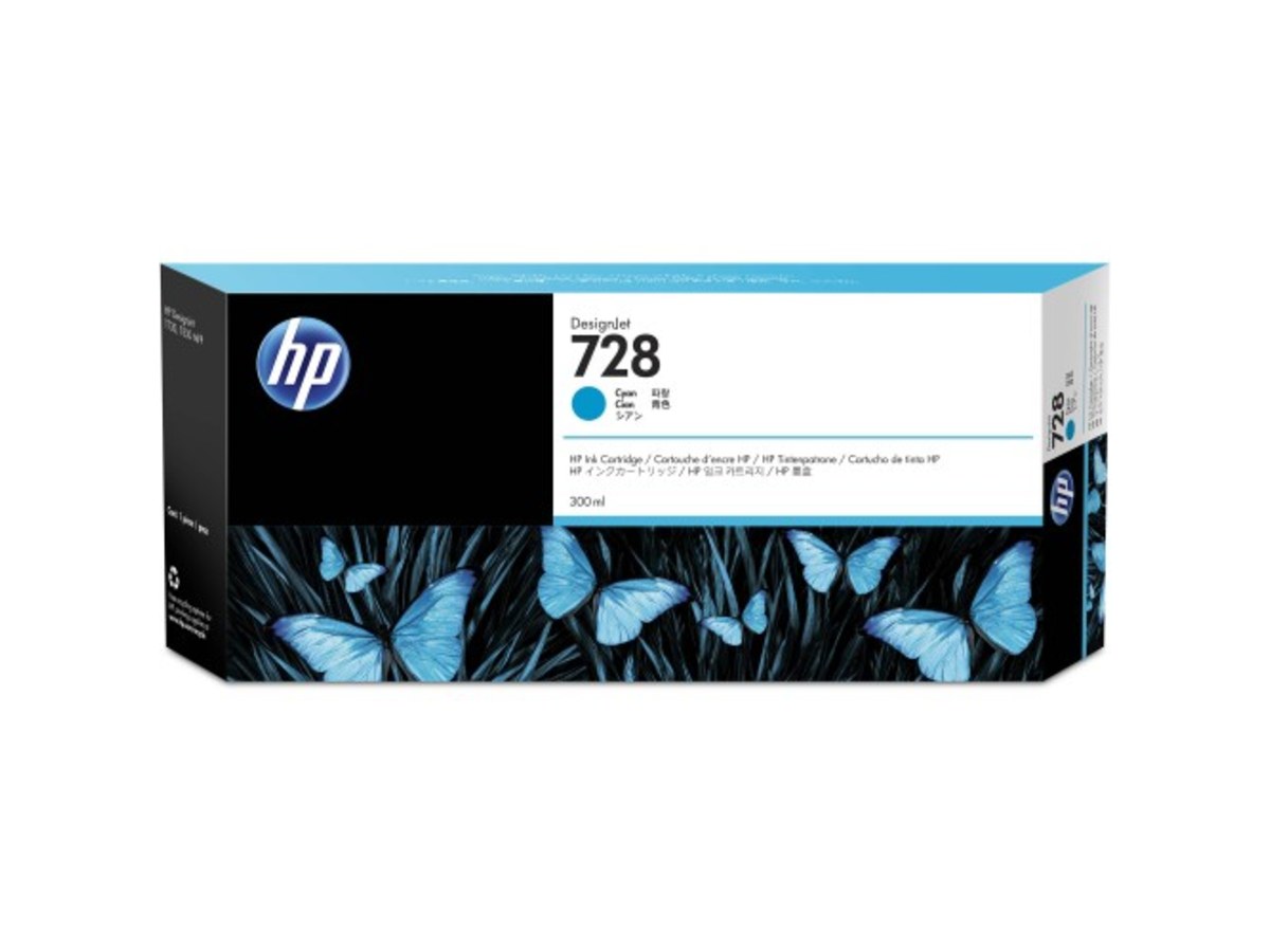 HP 728 300ml 青色墨水匣 F9K17A