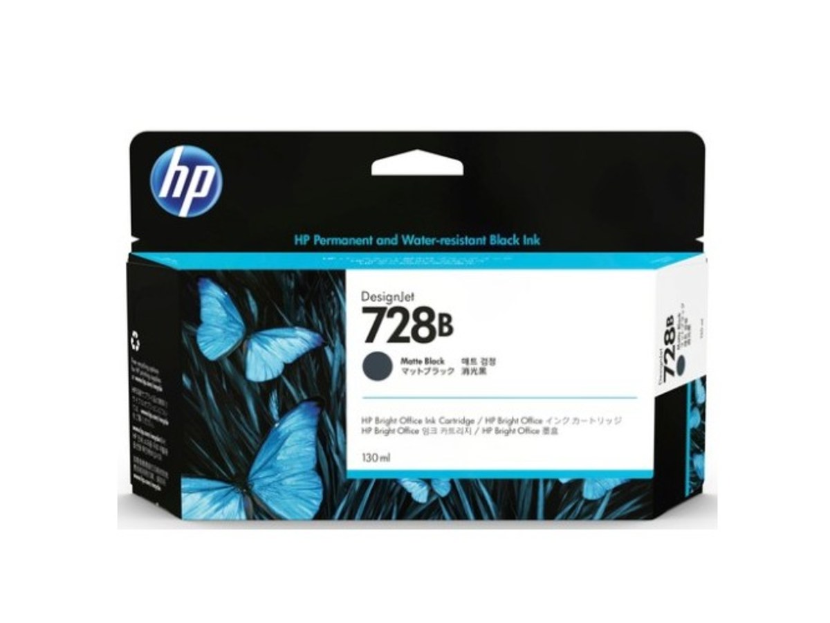 HP 728B 130ml 消光黑色墨水匣 3WX26A