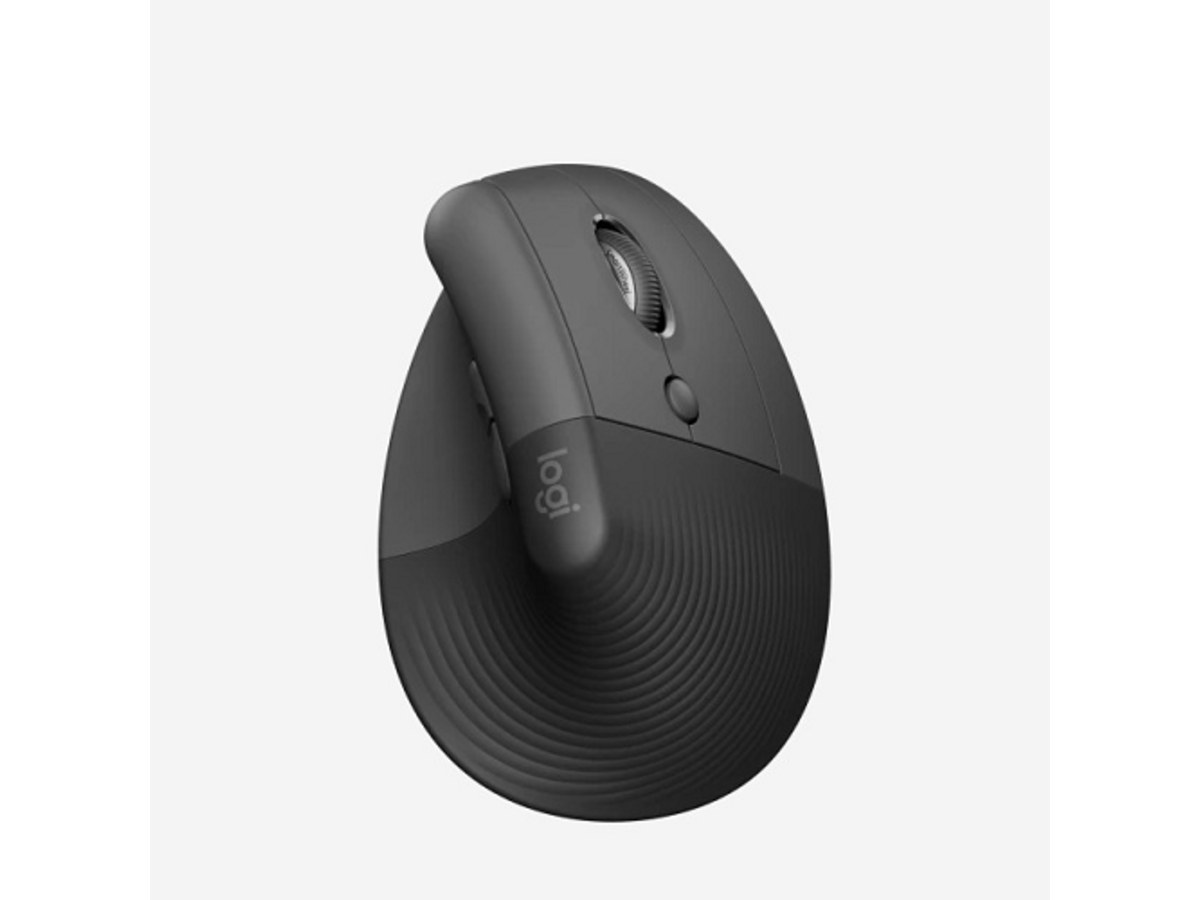 LOGITECH Lift for Business 石墨灰商務版無線垂直滑鼠 910-006499