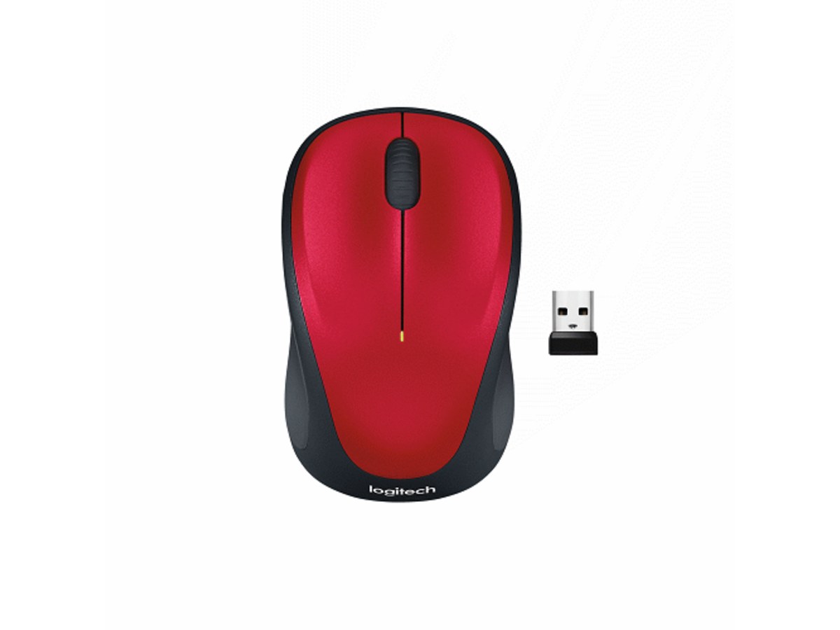 LOGITECH M235n 紅色2.4GHz無線滑鼠 910-007130