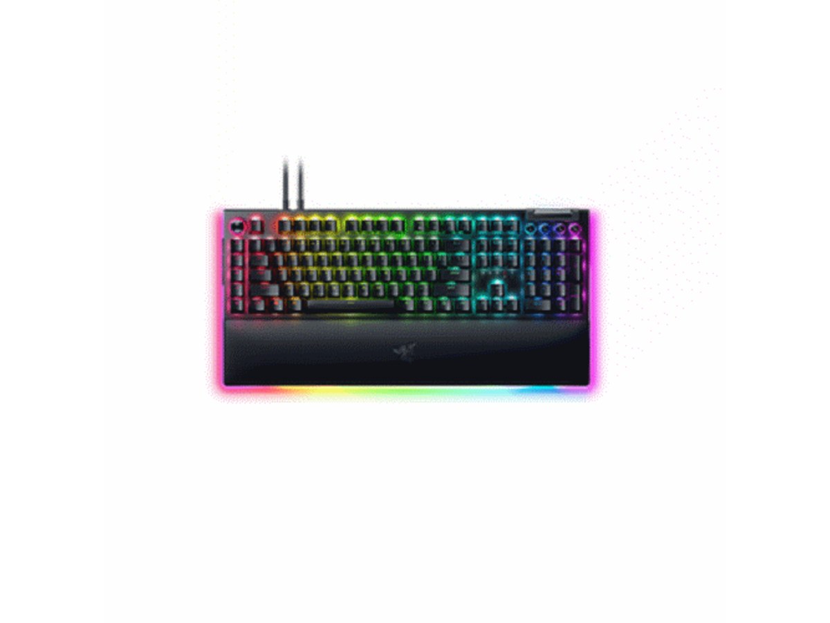 Razer BlackWidow V4 Pro 黑寡婦蜘蛛 黃軸RGB機械式電競鍵盤 RZ03-04683300-R3T1