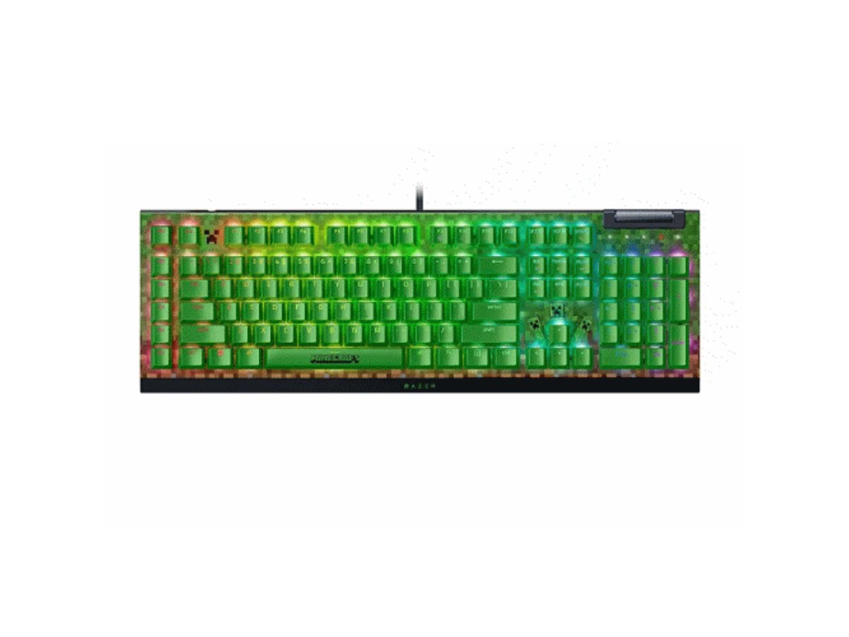 Razer BlackWidow V4 X 黑寡婦蜘蛛 Minecraft 限定版電競鍵盤 RZ03-04704100-R3M1