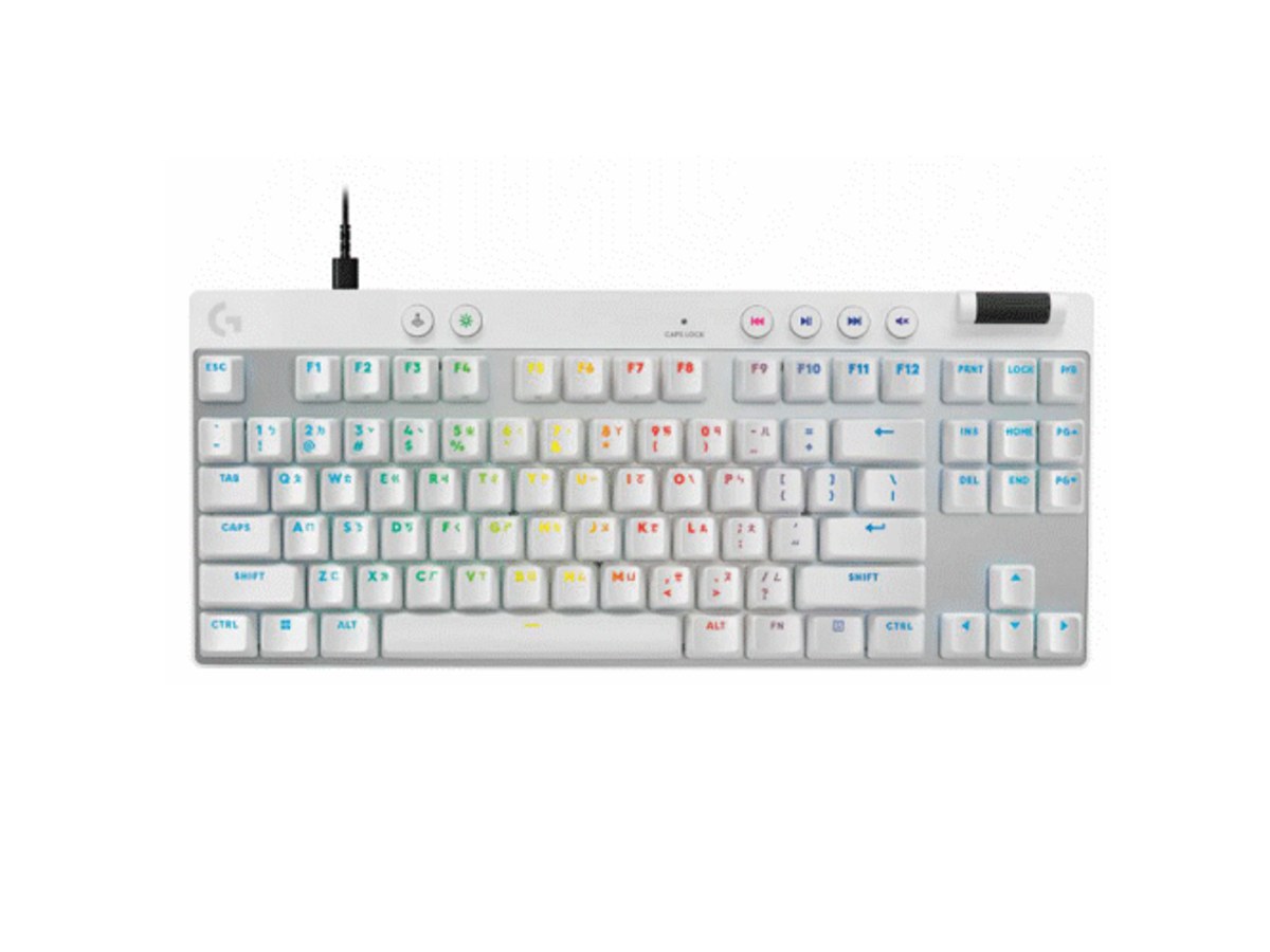 LOGITECH G PRO X TKL RAPID 白色 磁軸電競鍵盤 920-013246