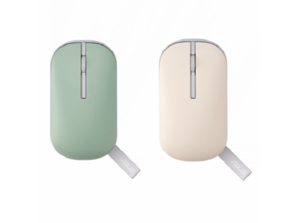 ASUS Marshmallow MD100 燕麥棕抹茶綠 56g無線滑鼠 90XB07A0-BMU0A0