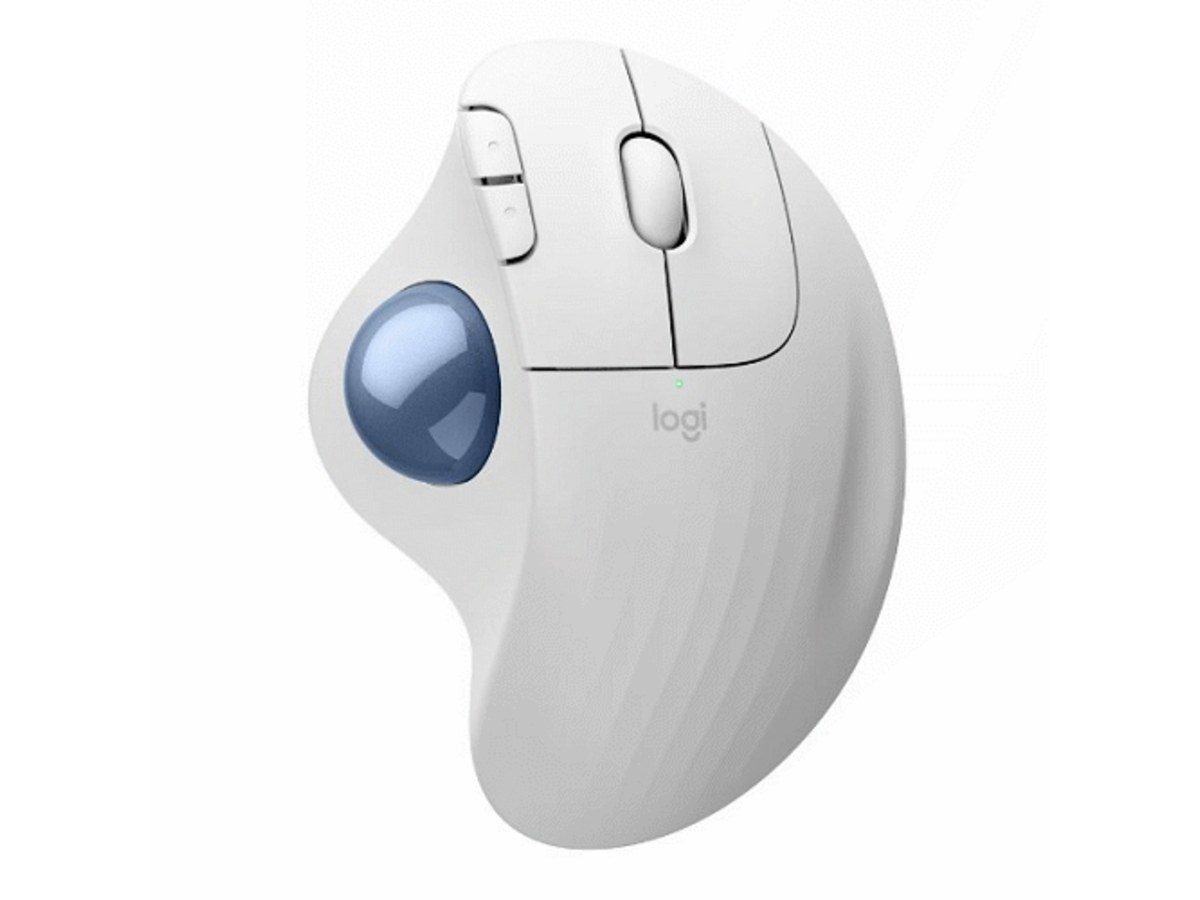 LOGITECH ERGO M575S 珍珠白無線軌跡球滑鼠 910-007034