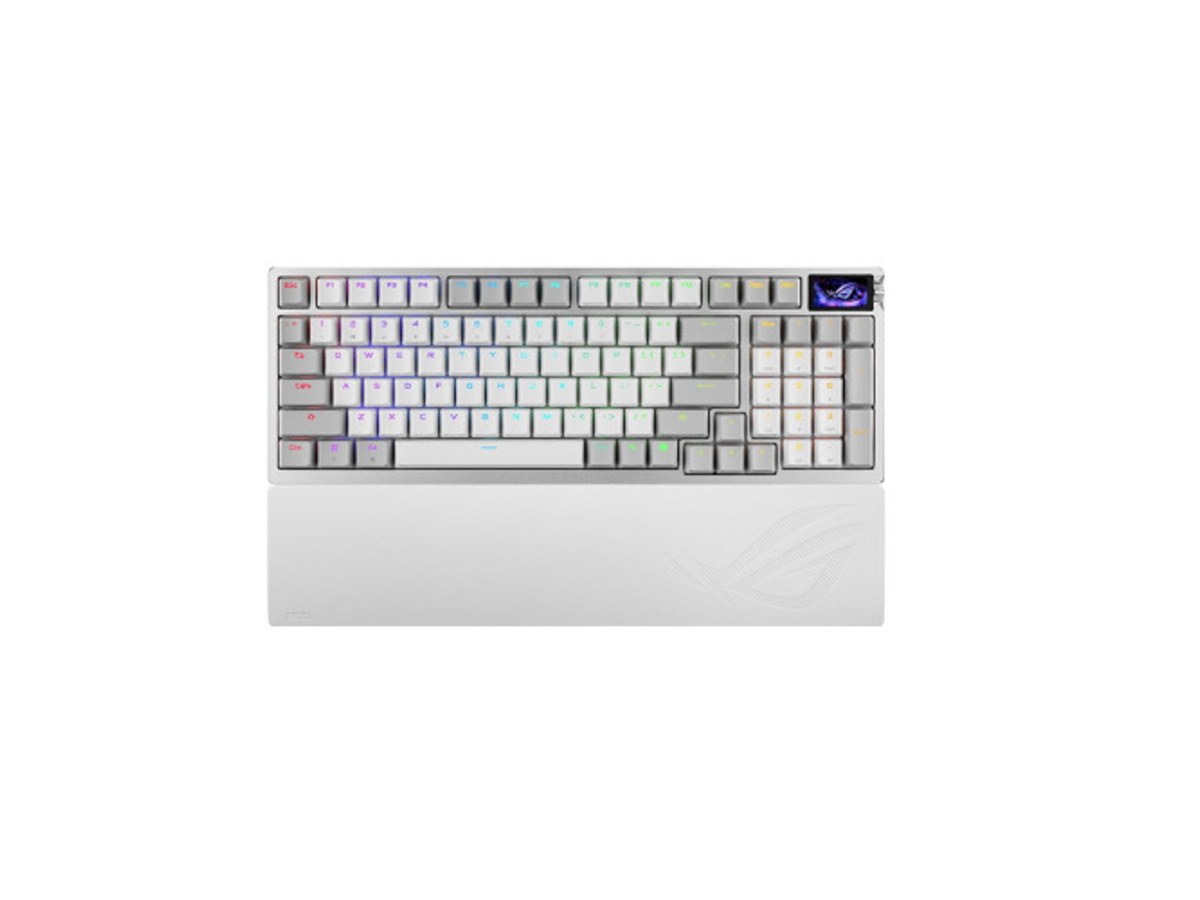 ASUS ROG Azoth 96 白色HFX V2磁軸無線電競鍵盤 ROG-AZOTH-96-HFX-V2-WHT