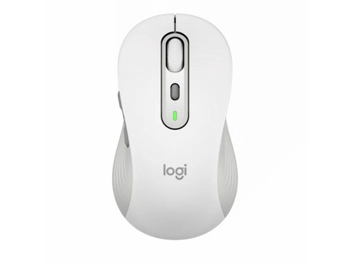 LOGITECH M750 大手版 珍珠白 多工靜音無線滑鼠 910-007445