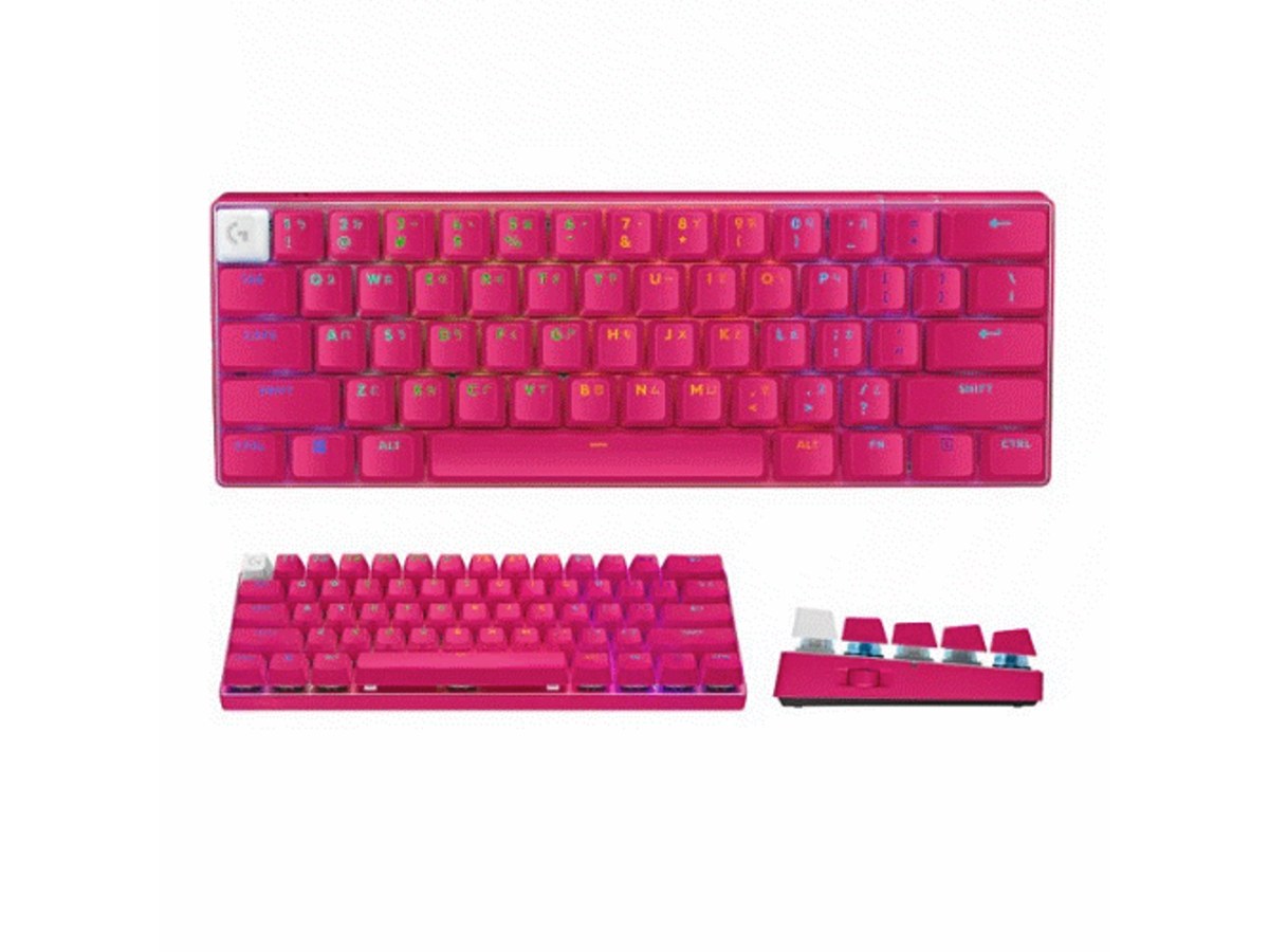 LOGITECH G PRO X 60% 桃紅色 觸感軸機械式電競鍵盤 920-011956
