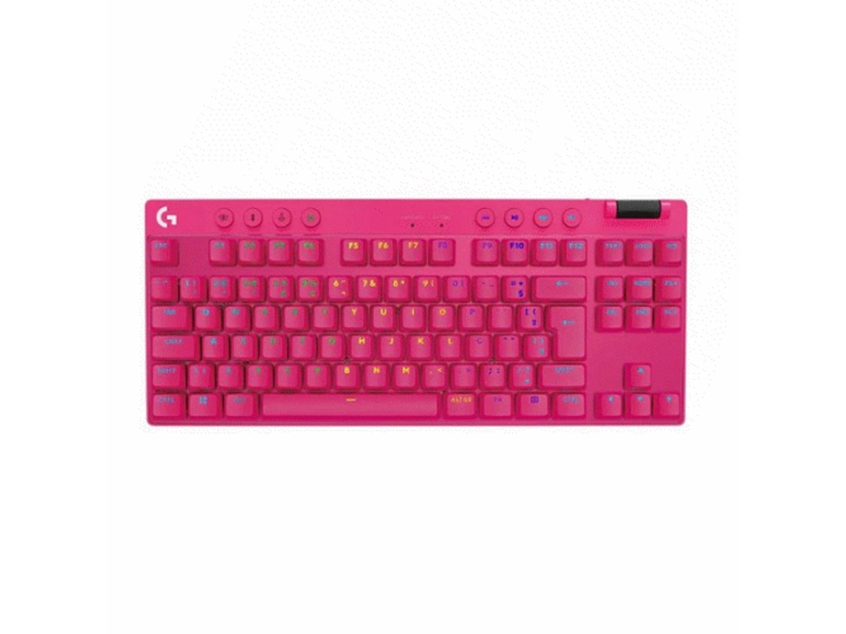 LOGITECH G PRO X LIGHTSPEED 桃紅色 TKL無線機械式電競鍵盤 920-012161