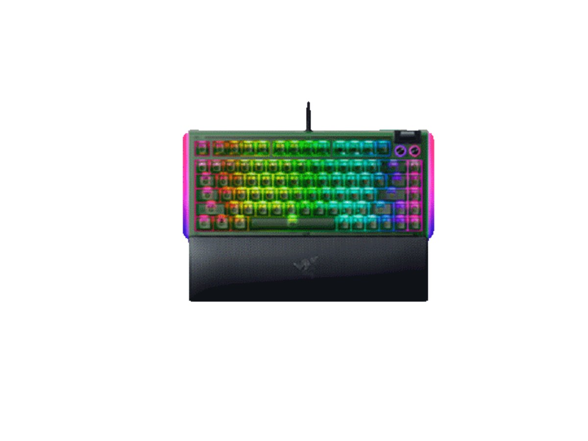 Razer BlackWidow V4 75% 黑寡婦蜘蛛 幻影綠英文RGB機械式電競鍵盤 RZ03-05003300-R3M1