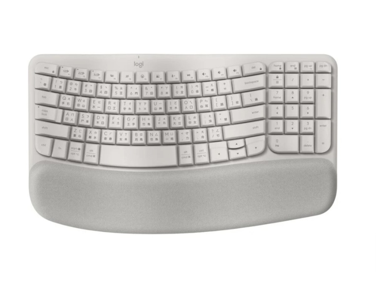 LOGITECH Wave Keys 迷霧灰 無線人體工學鍵盤 920-014187