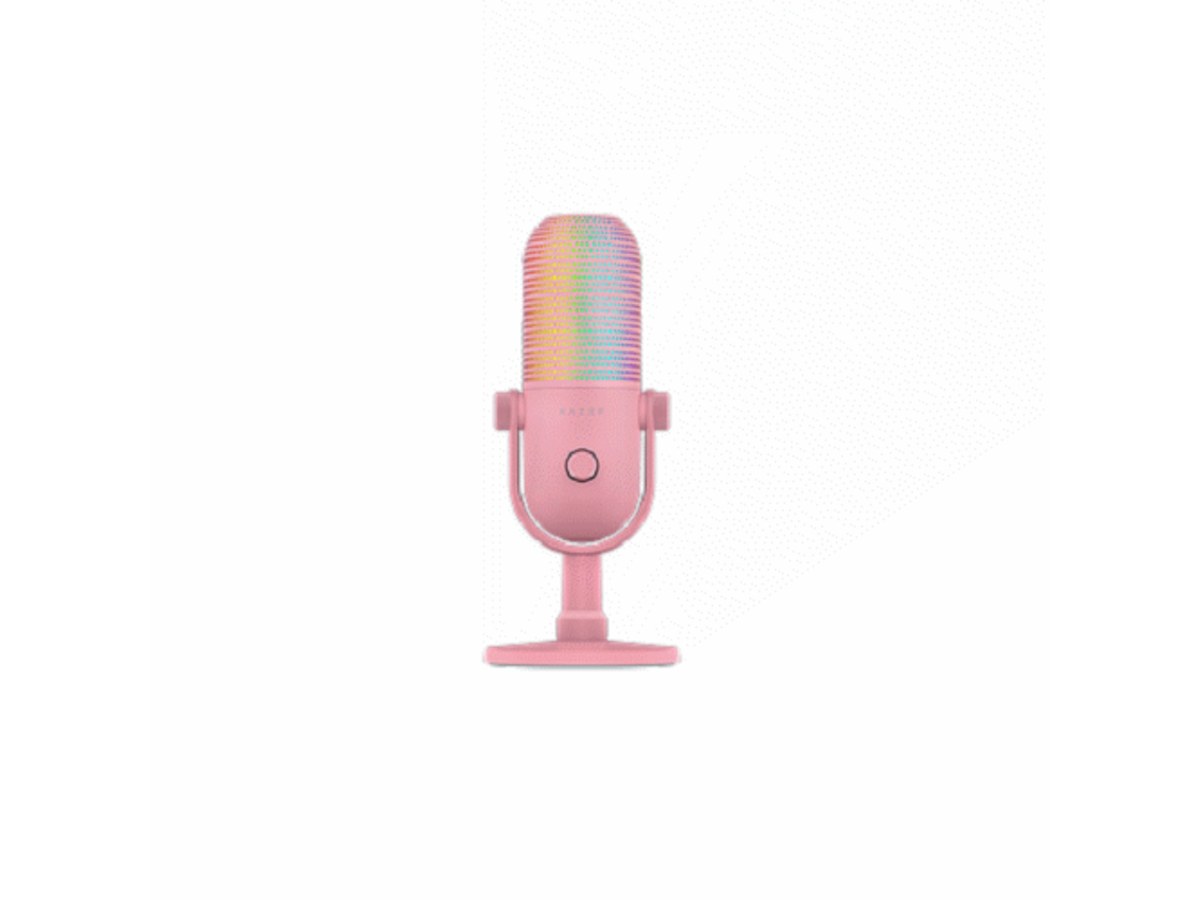 Razer Seiren V3 Chroma 魔音海妖 粉晶色RGB USB麥克風 RZ19-05060300-R3M1