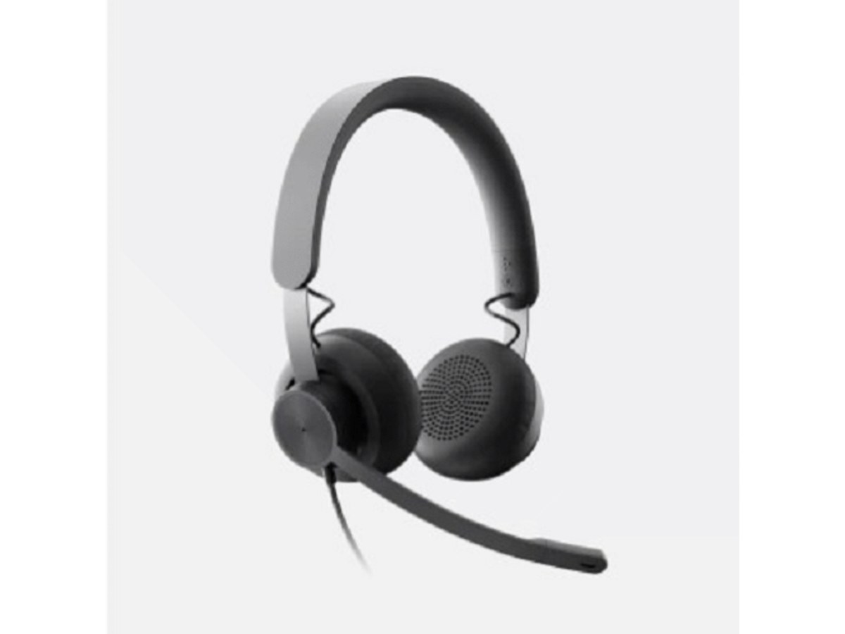 LOGITECH Zone Wired UC 黑色USB有線商務耳機麥克風 981-001097
