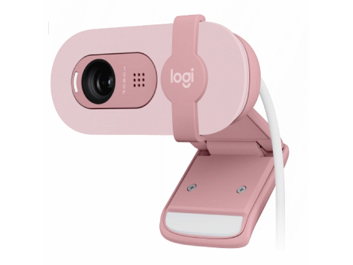 LOGITECH Brio 100 玫瑰粉1080p Full HD網路攝影機 960-001624