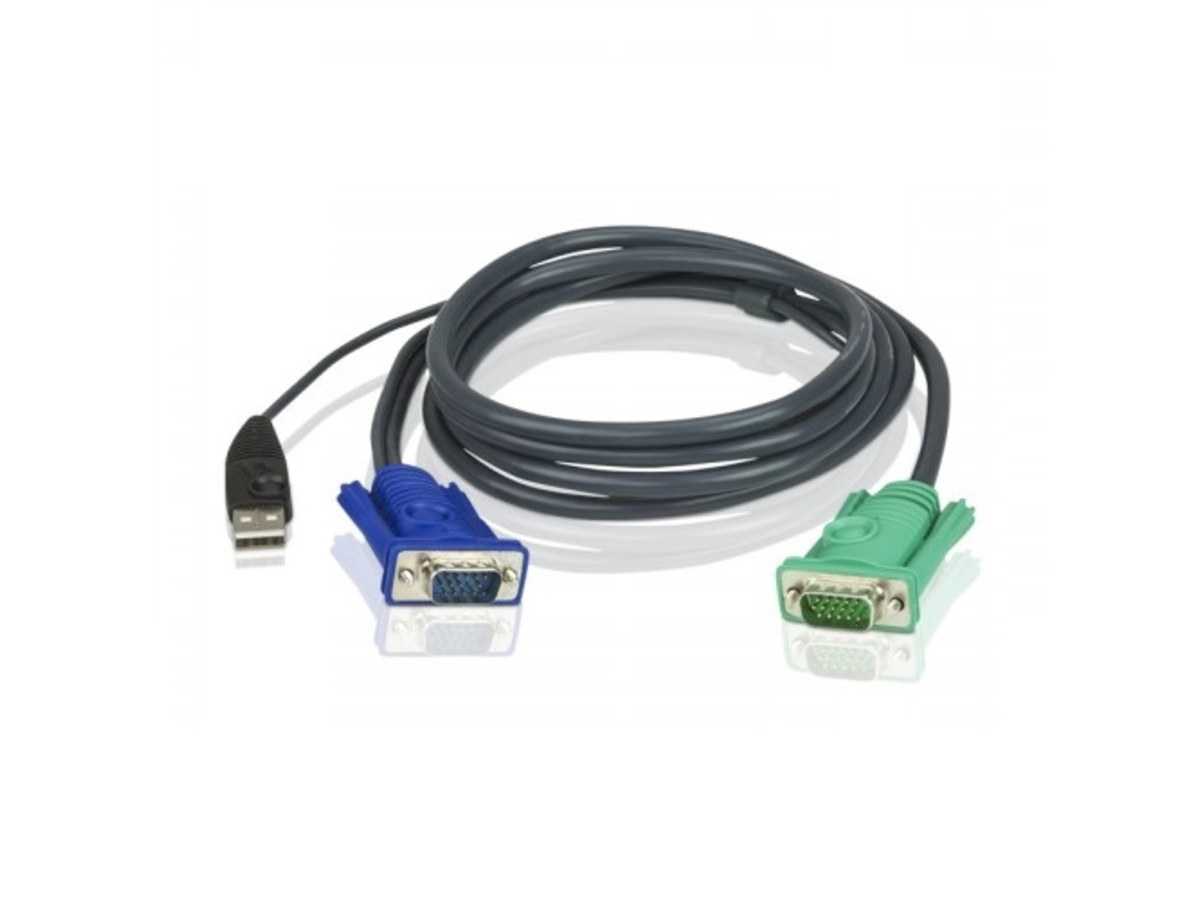 ATEN 3公尺 USB SPHD KVM 電腦連接線 2L-5203U