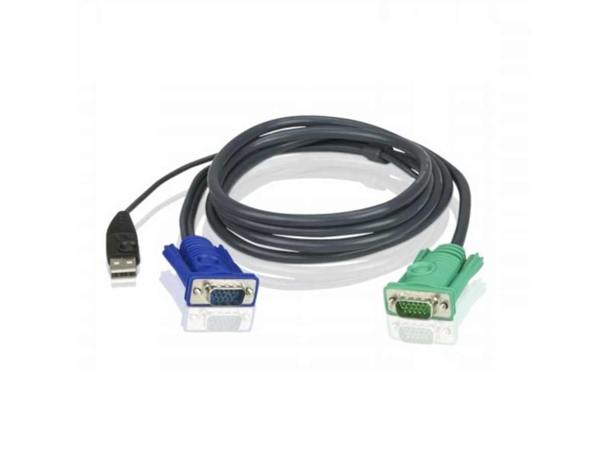 ATEN 5公尺 USB SPHD KVM 電腦連接線 2L-5205U