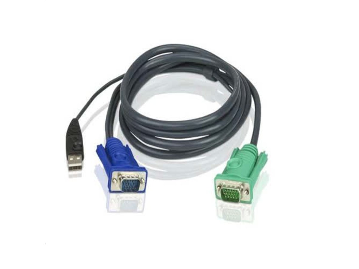 ATEN 1.8公尺 USB SPHD KVM 電腦連接線 2L-5202U