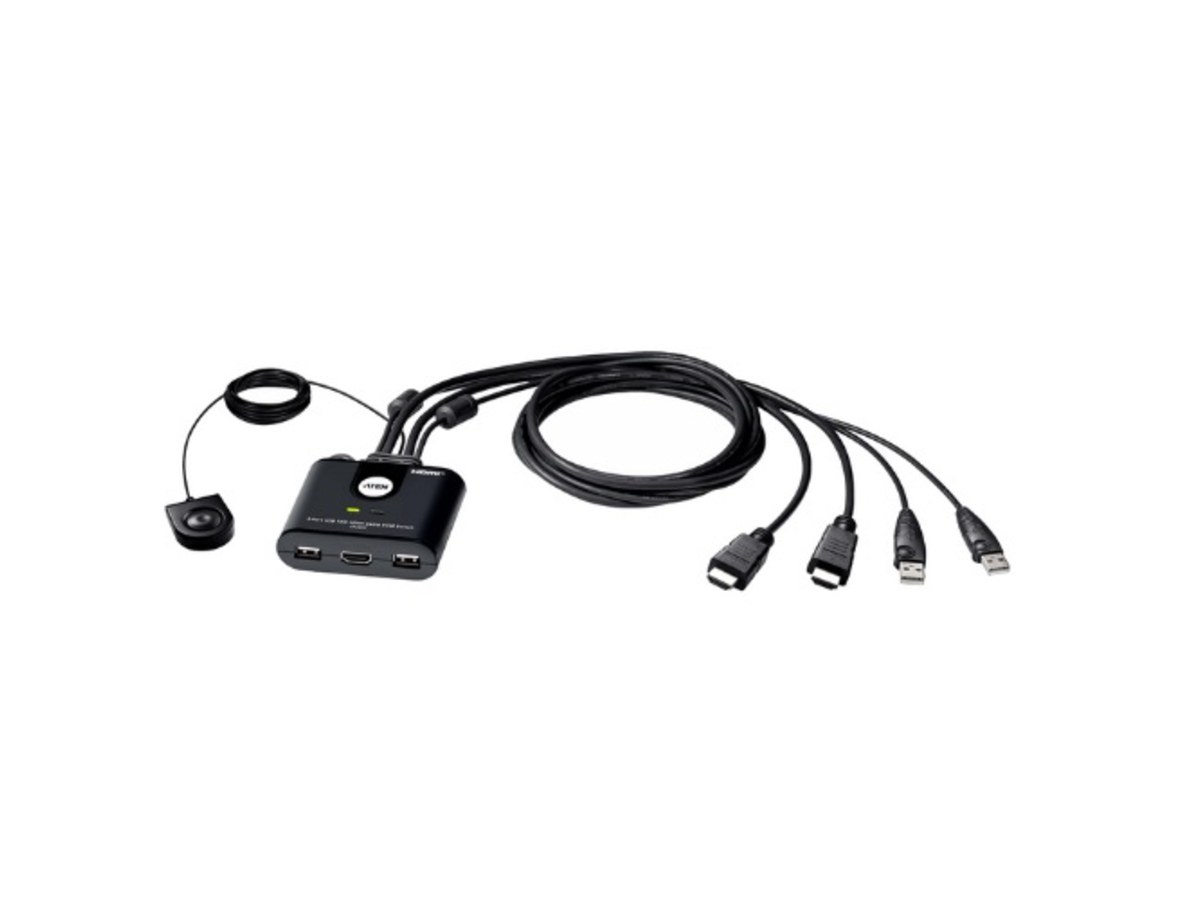 ATEN 2埠 FHD HDMI USB 帶線式 KVM 切換器 CS22HF