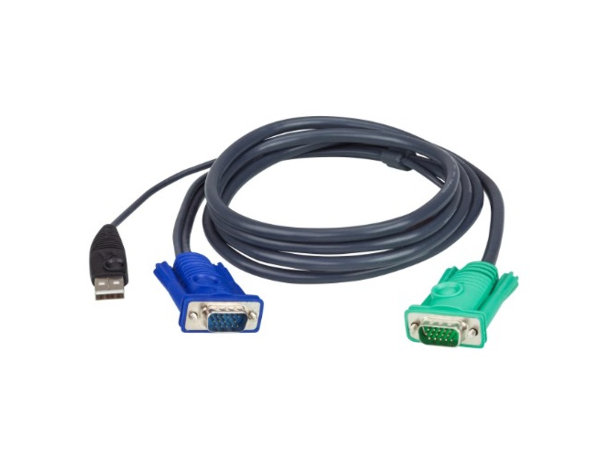 ATEN 1.2公尺 USB SPHD KVM 電腦連接線 2L-5201U