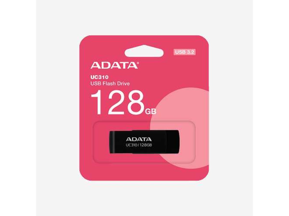 ADATA UC310 128GB USB 3.2 旋轉式隨身碟 黑色 UC310-128G-RBK