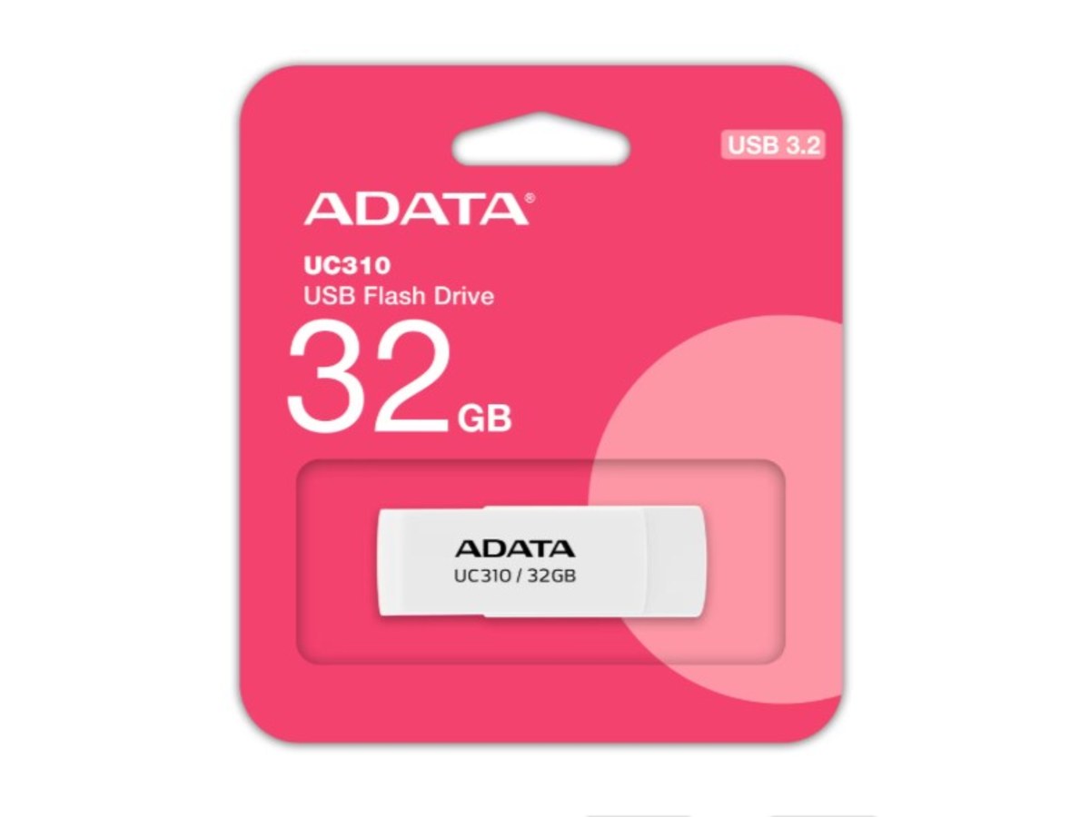 ADATA UC310 32GB USB 3.2 旋轉式隨身碟 白色 UC310-32G-RWH