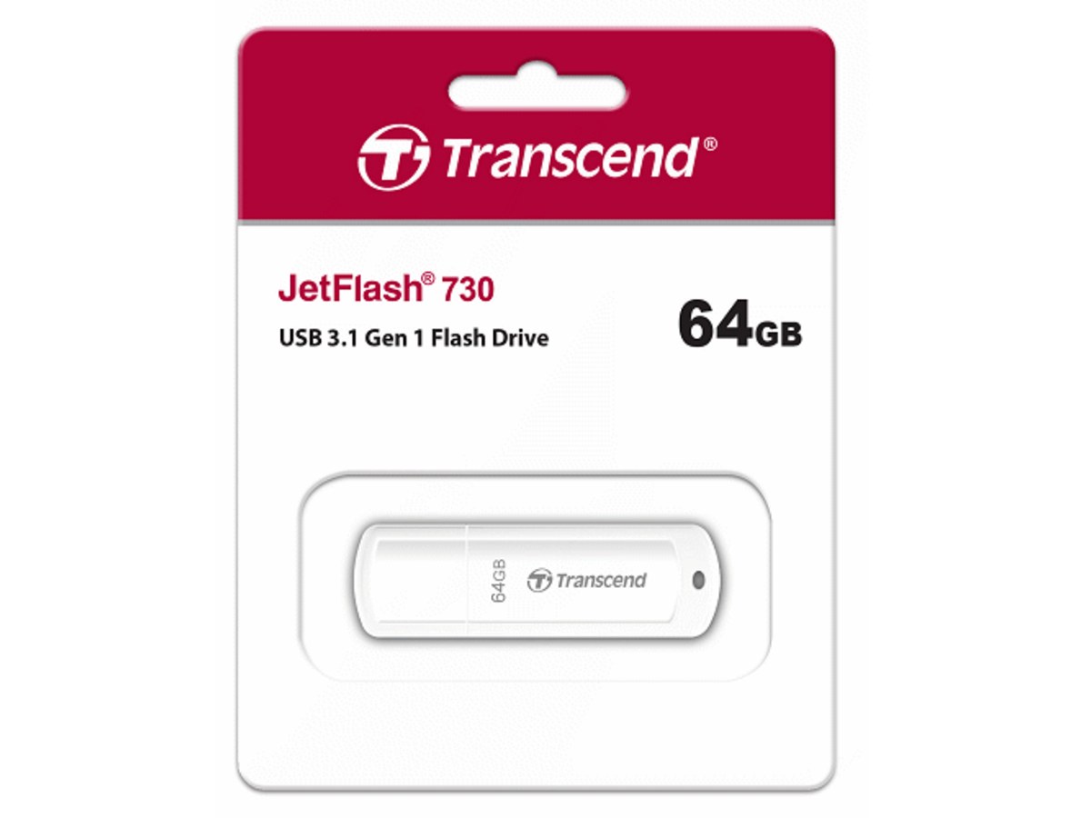 TRANSCEND JetFlash 730 64GB USB 3.1 白色隨身碟 TS64GJF730