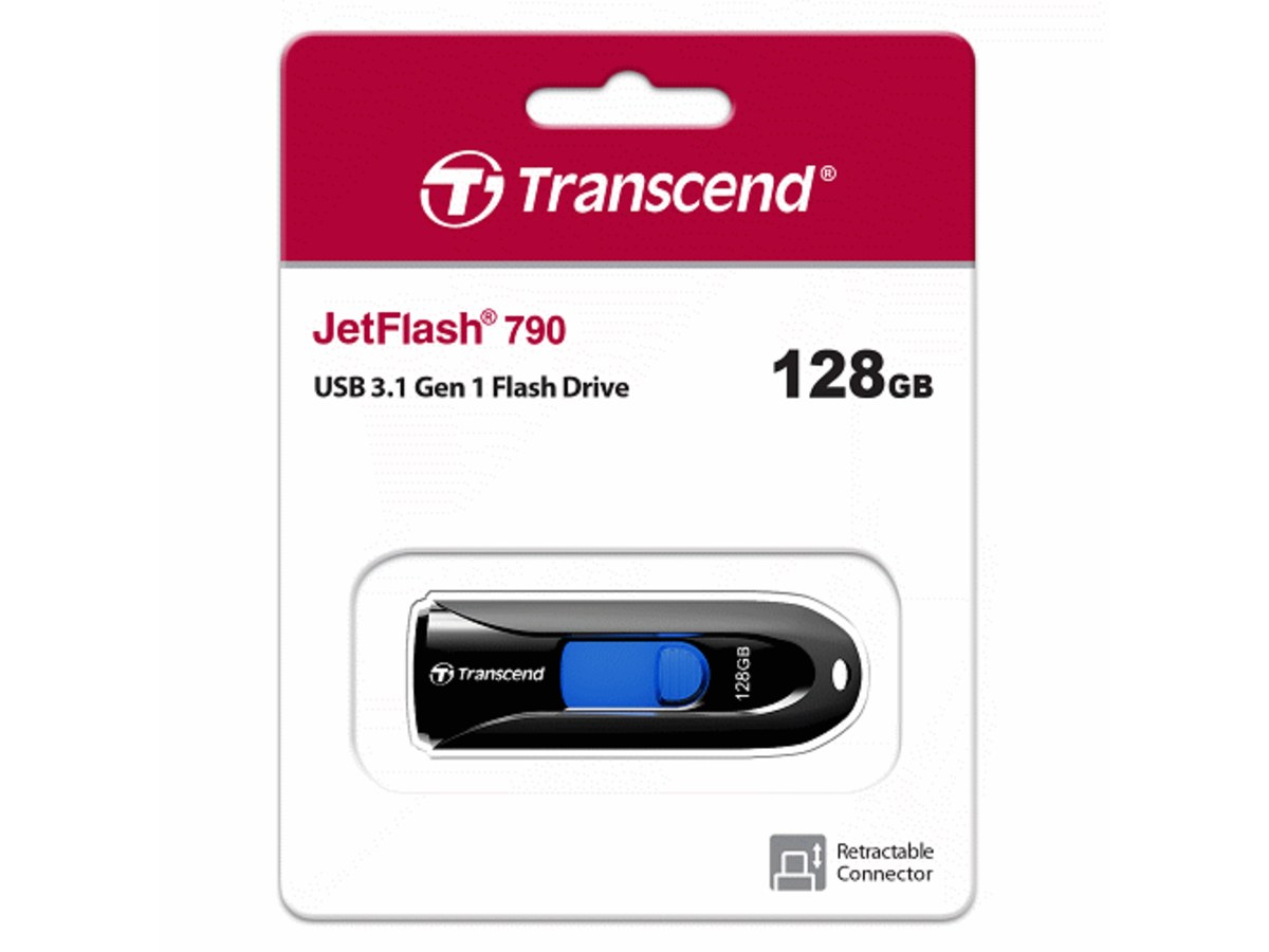 TRANSCEND JetFlash 790 128GB USB 3.1 黑色隨身碟 TS128GJF790K