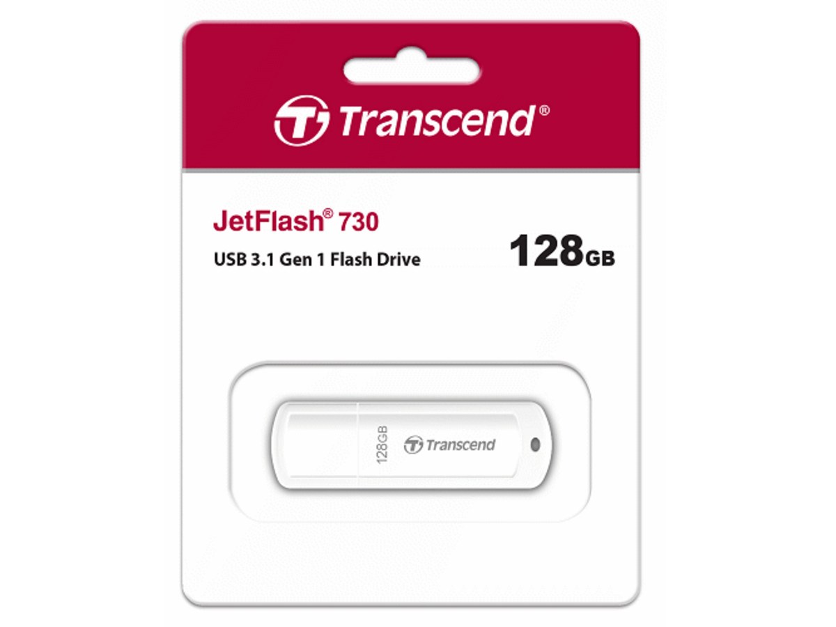TRANSCEND JetFlash 730 128GB USB 3.1 白色隨身碟 TS128GJF730