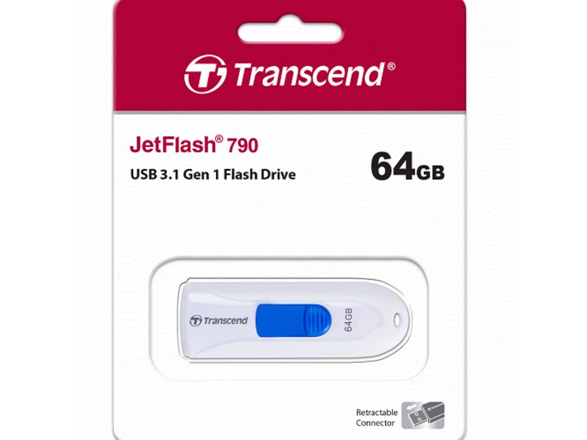 TRANSCEND JetFlash 790 64GB USB 3.1 白色隨身碟 TS64GJF790W
