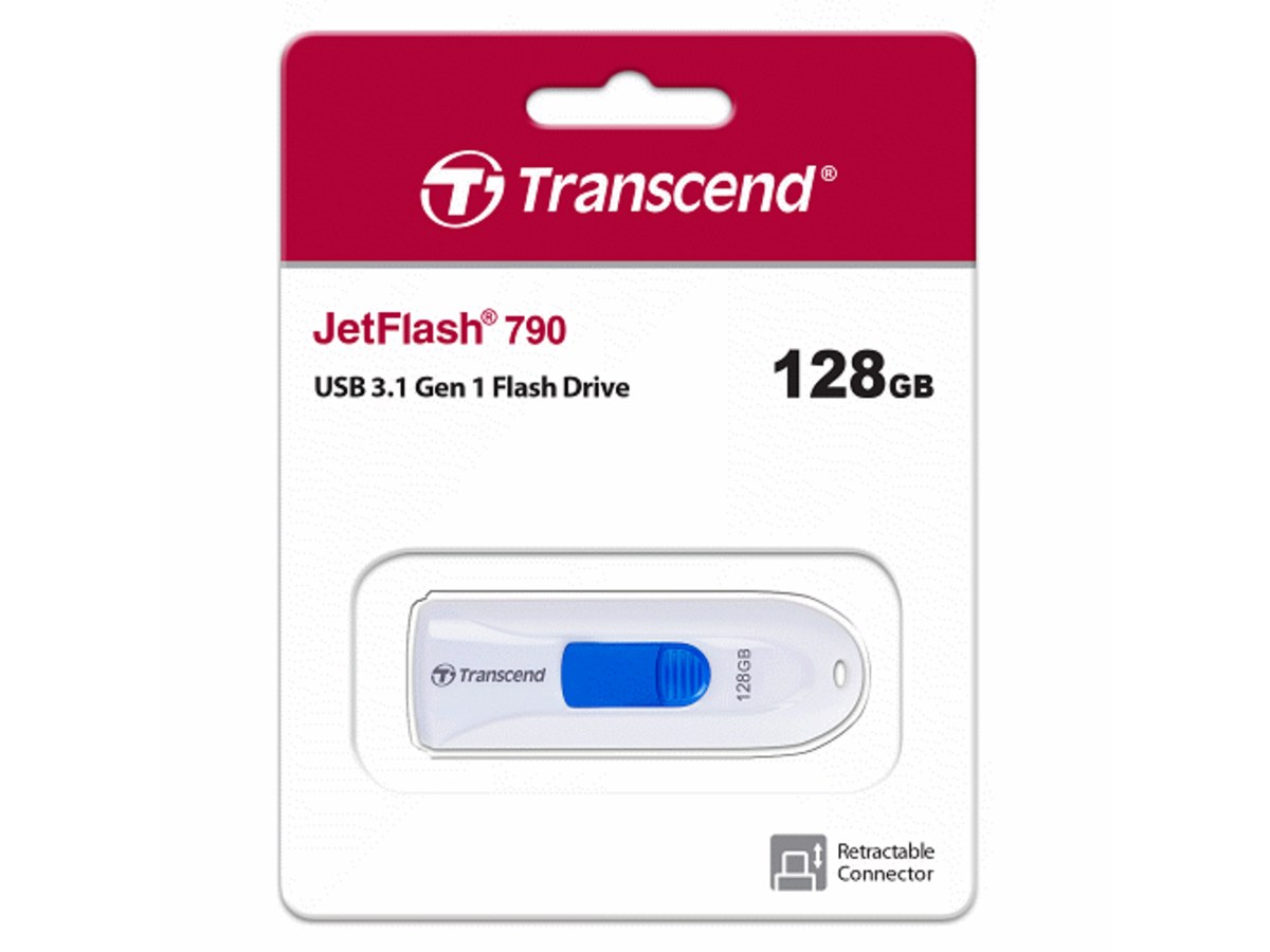 TRANSCEND JetFlash 790 128GB USB 3.1 白色隨身碟 TS128GJF790W