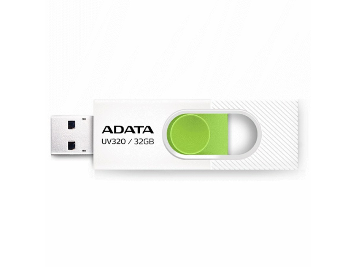 ADATA UV320 32GB USB 3.2 隨身碟 白綠 AUV320-32G-RWHGN