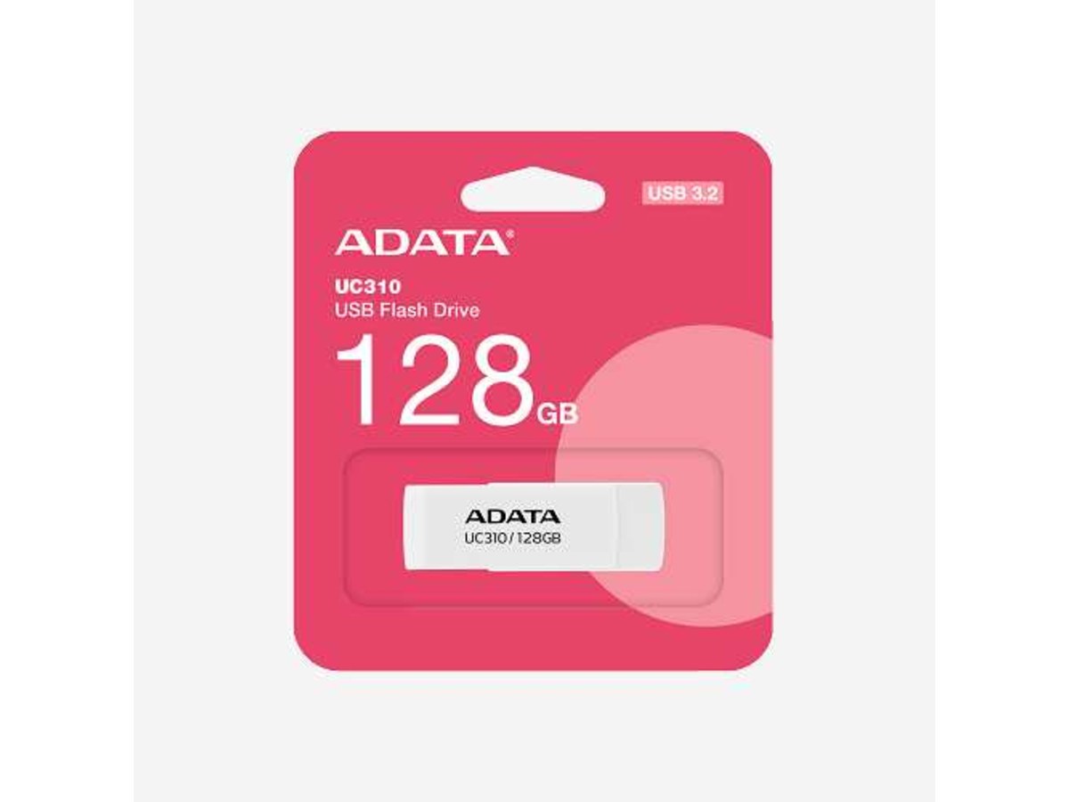 ADATA UC310 128GB USB 3.2 旋轉式隨身碟 白色 UC310-128G-RWH