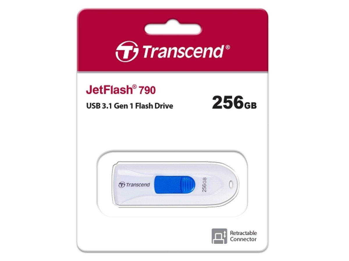 TRANSCEND JetFlash 790 256GB USB 3.1 白色隨身碟 TS256GJF790W