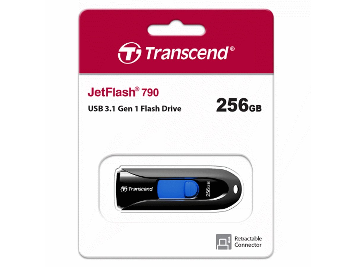 TRANSCEND JetFlash 790 256GB USB 3.1 黑色隨身碟 TS256GJF790K