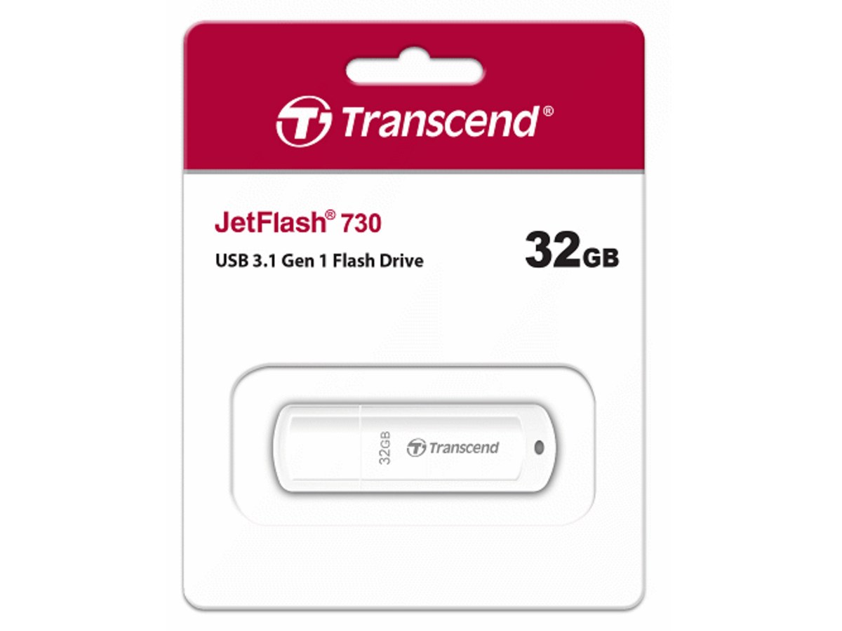 TRANSCEND JetFlash 730 32GB USB 3.1 白色隨身碟 TS32GJF730
