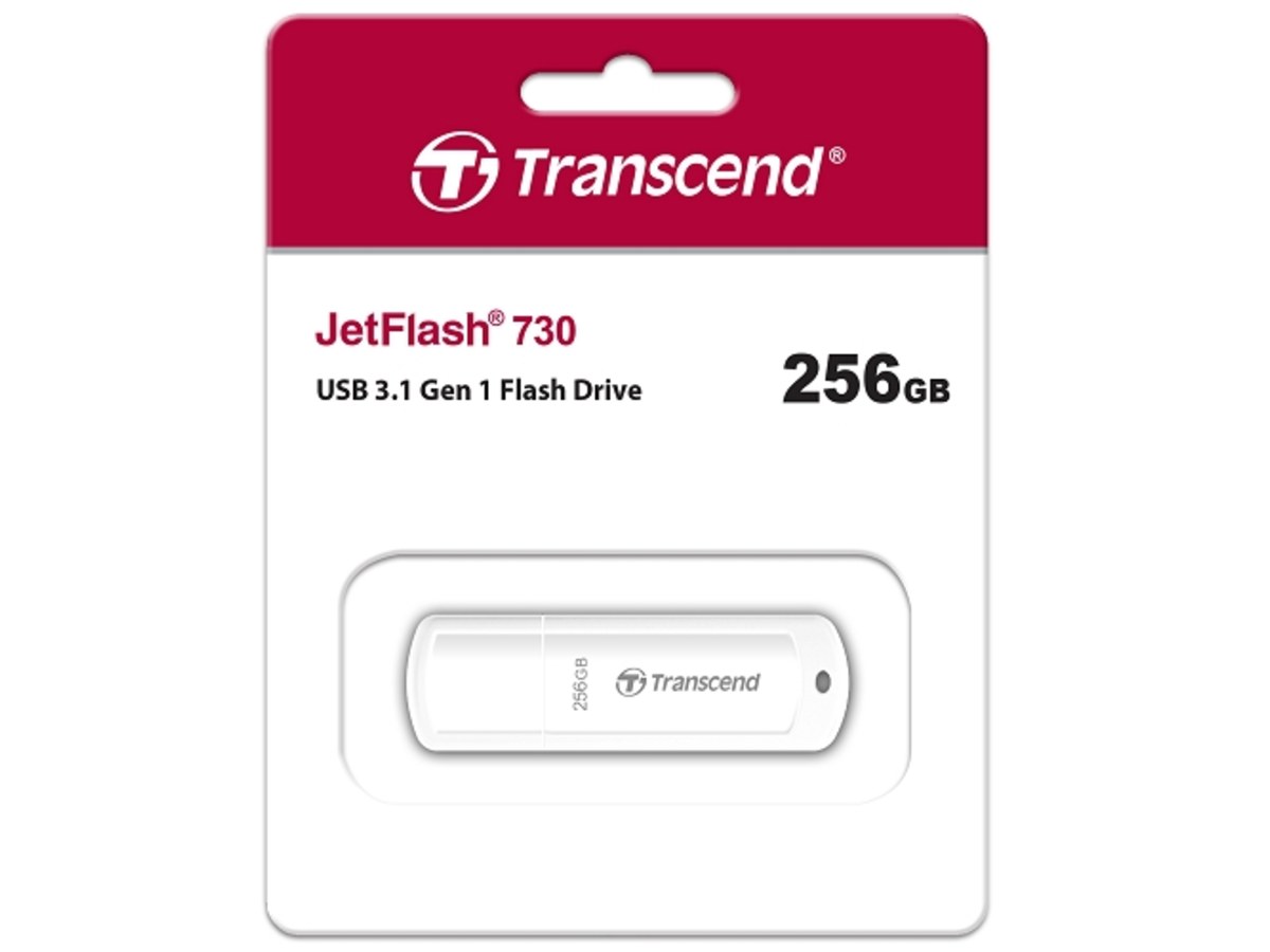 TRANSCEND JetFlash 730 256GB USB 3.1 白色隨身碟 TS256GJF730