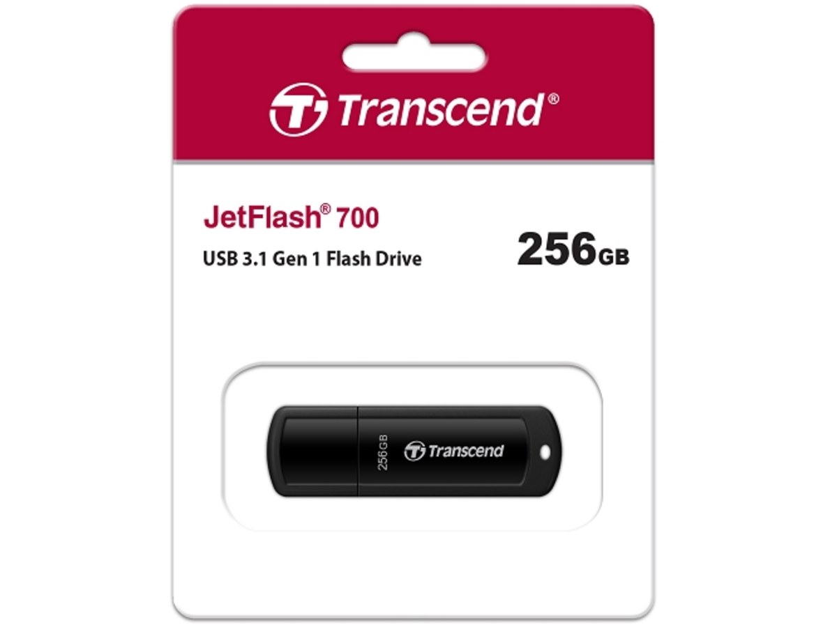 TRANSCEND JetFlash 700 256GB USB 3.1 黑色隨身碟 TS256GJF700