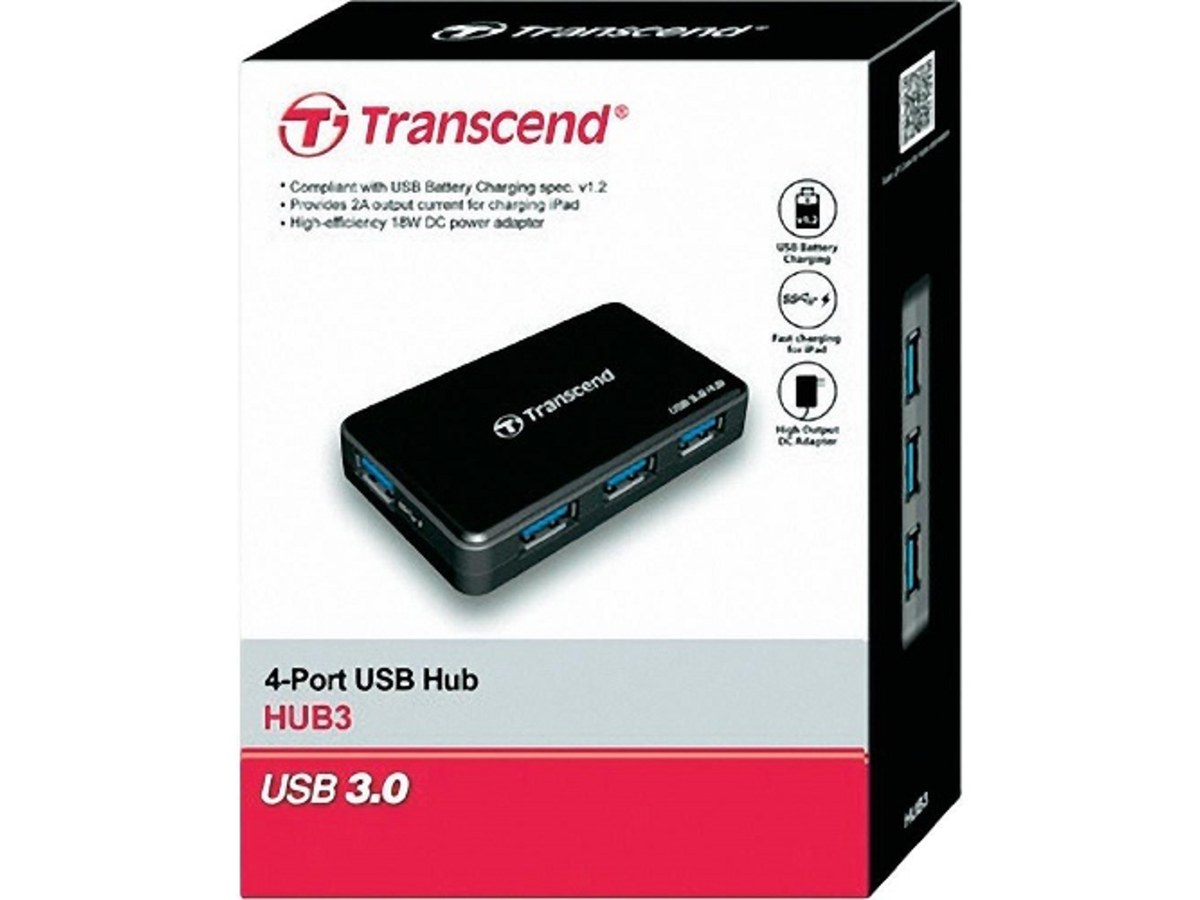 TRANSCEND HUB3 4埠USB 3.0集線器 TS-HUB3K